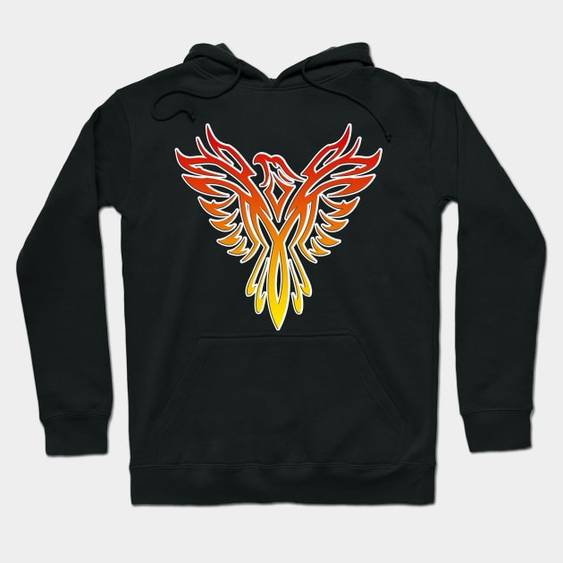 Red Phoenix Rising Gift Hoodie by GBDesigner